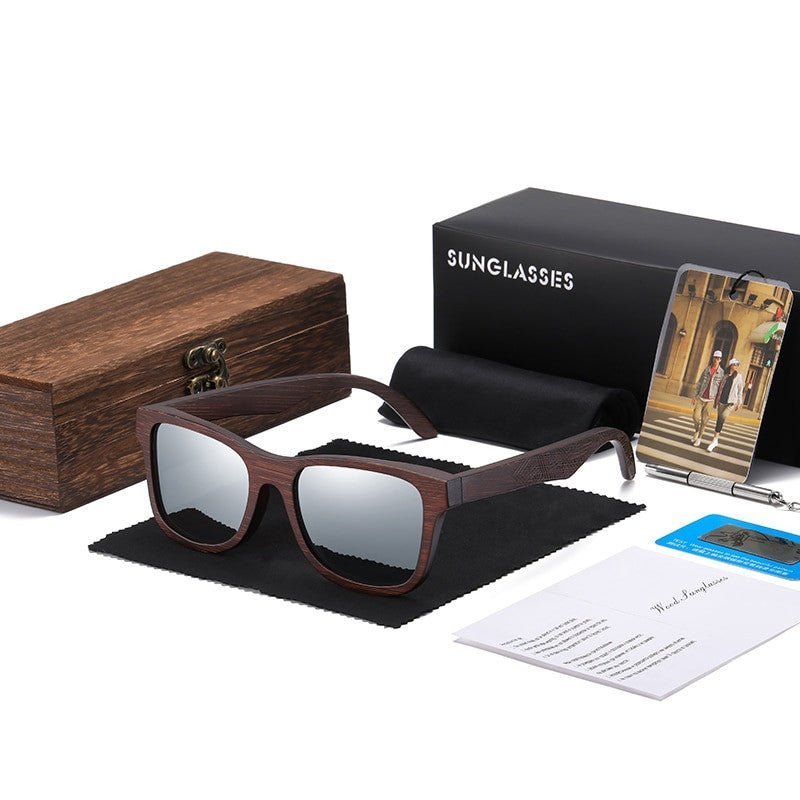 GM Handmade Bamboo Polarised Sunglasses – Natural Wood Shades - Adistore