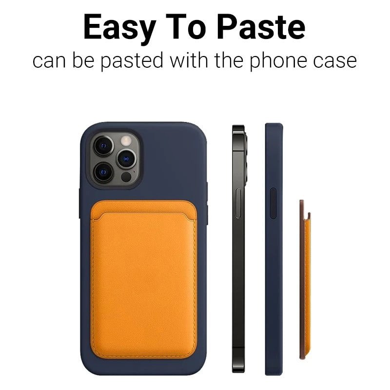 Magnetic Leather Card Holder Case for iPhone 13/12/11 Pro Max Mini - Adistore