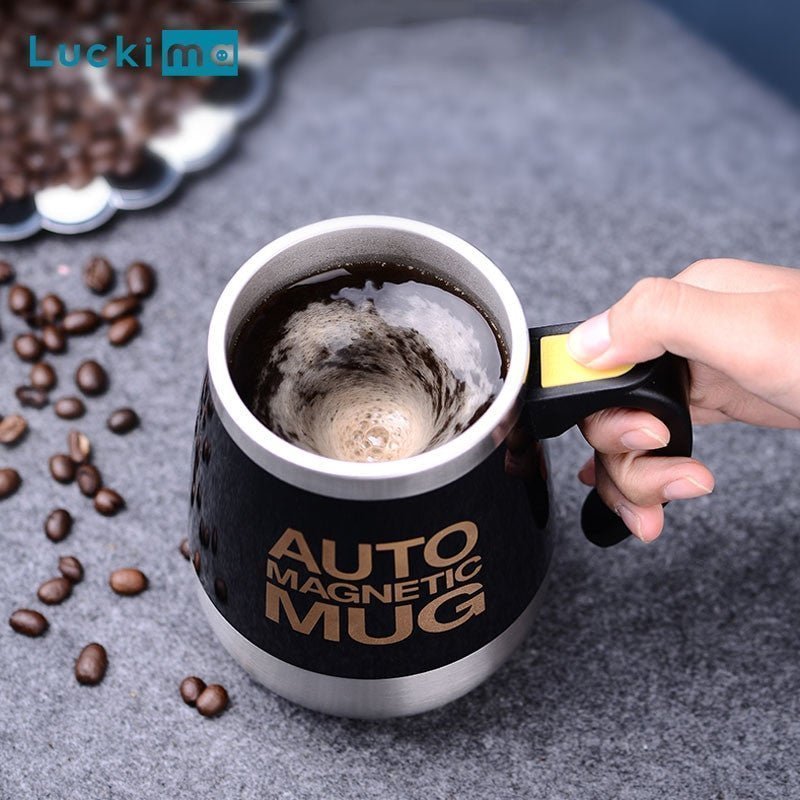 Automatic Stainless Steel Self-Stirring Magnetic Mug – 304 Mixing Cup - Adistore