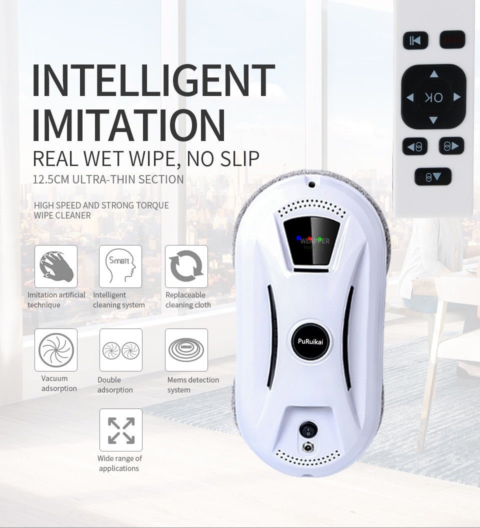 PuRuiKai Window Cleaning Robot – Remote Controlled & Anti-Falling - Adistore