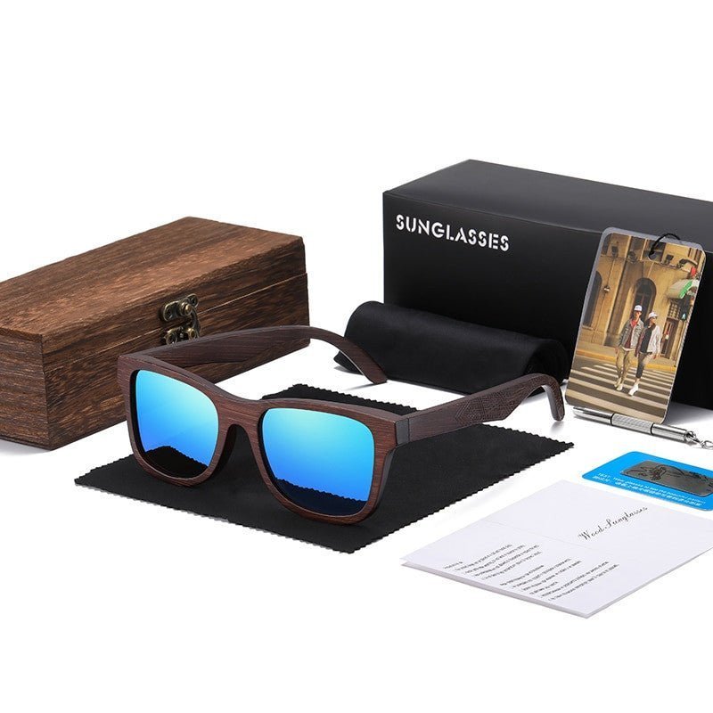 GM Handmade Bamboo Polarised Sunglasses – Natural Wood Shades - Adistore