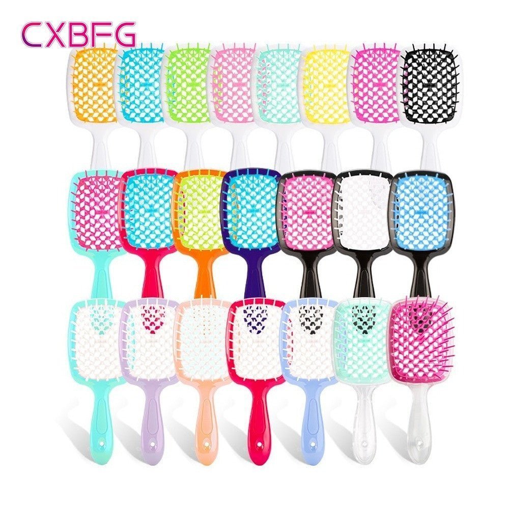 Detangling Hair Brush for Wet & Curly Hair β Massage Hollow Comb - Adistore