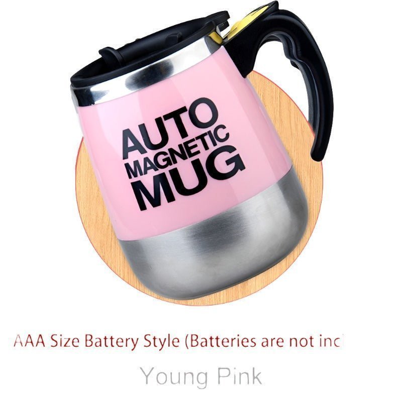 Automatic Stainless Steel Self-Stirring Magnetic Mug – 304 Mixing Cup - Adistore
