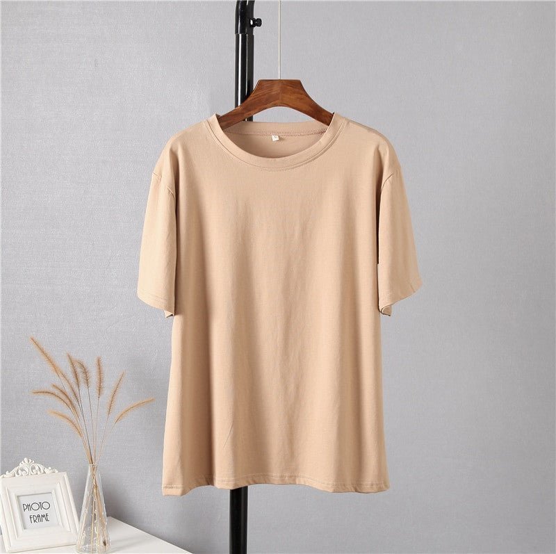 Hirsionsan Women’s Cotton Oversized T-Shirt – Loose Short Sleeve Tee - Adistore