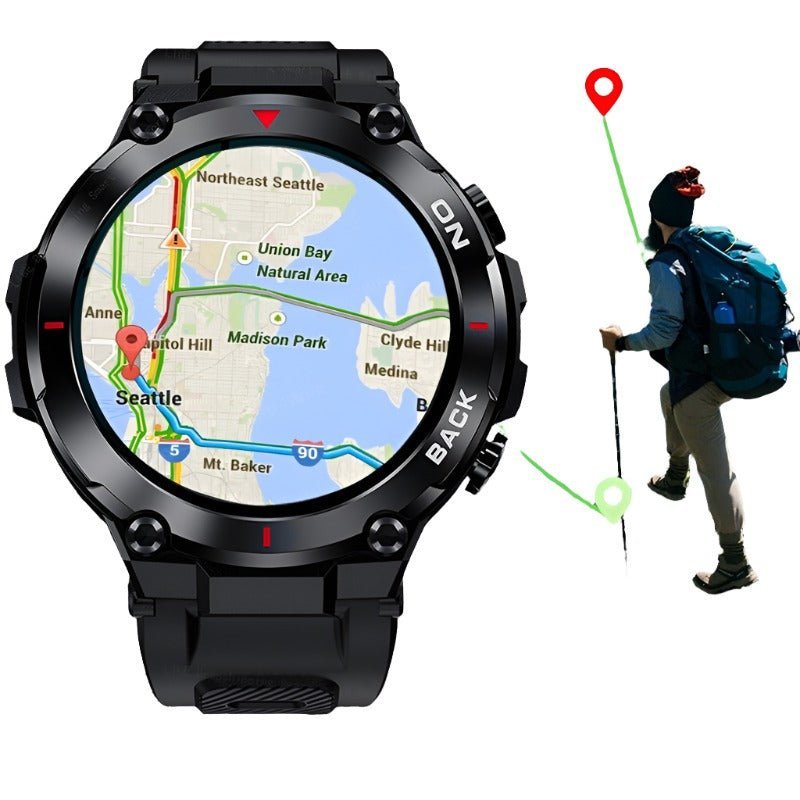 LIGE Men’s GPS Smart Watch – IP68 Waterproof Fitness Tracker with 480mAh Battery - Adistore