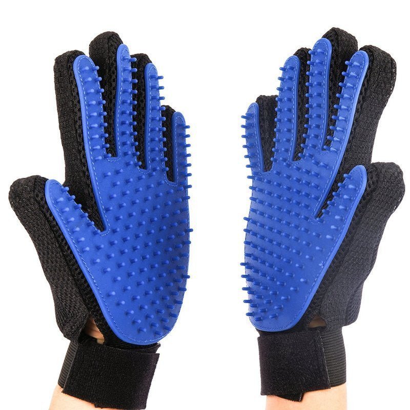 Pet Grooming Glove – Dog & Cat Brush with Finger Massage Cleaning - Adistore