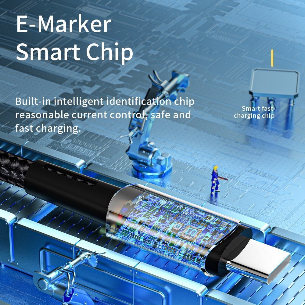 Essager Type C to C Fast Charging Cable – 100W for Phones, iPad, MacBook