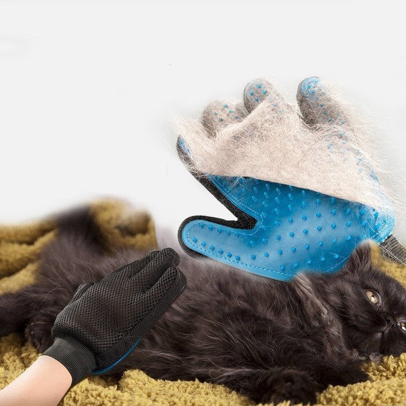 Pet Grooming Glove for Cats & Dogs โ Hair Deshedding Brush Glove - Adistore