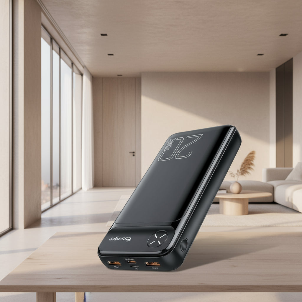 Essager 20000mAh Portable Powerbank | Fast Charging Power Bank for iPhone, Samsung & USB Devices - Adistore