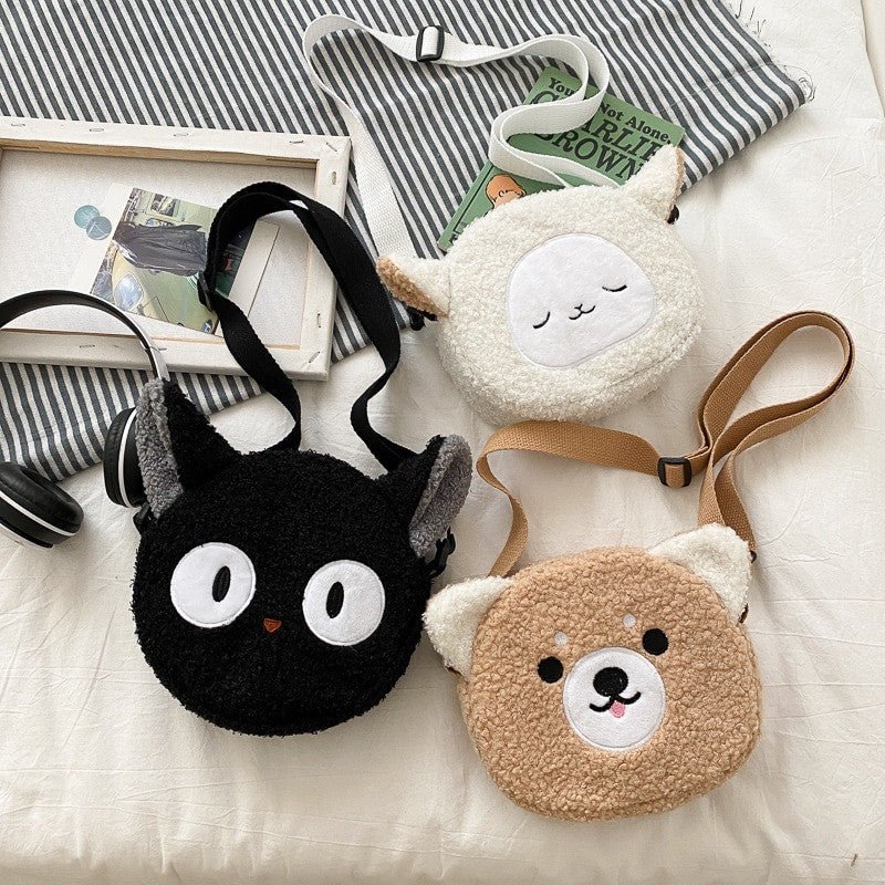 Kawaii Japanese Plush Crossbody Bag – Cartoon Shoulder Bag for Women - Adistore