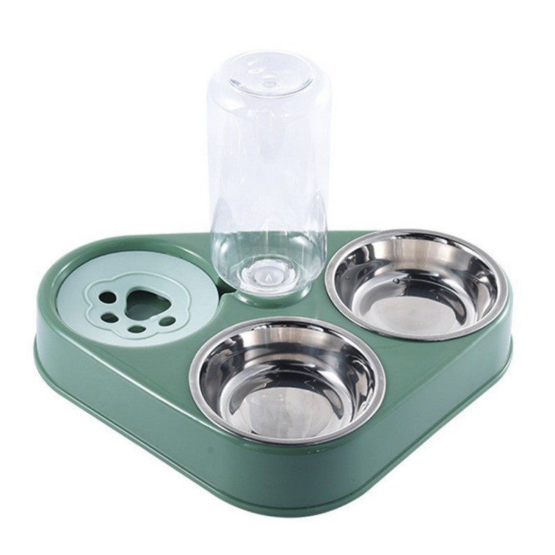 500ML Dog & Cat Feeder Bowl with Automatic Water Bottle – Pet Hydration - Adistore