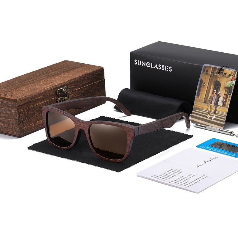 GM Handmade Bamboo Polarised Sunglasses – Natural Wood Shades - Adistore