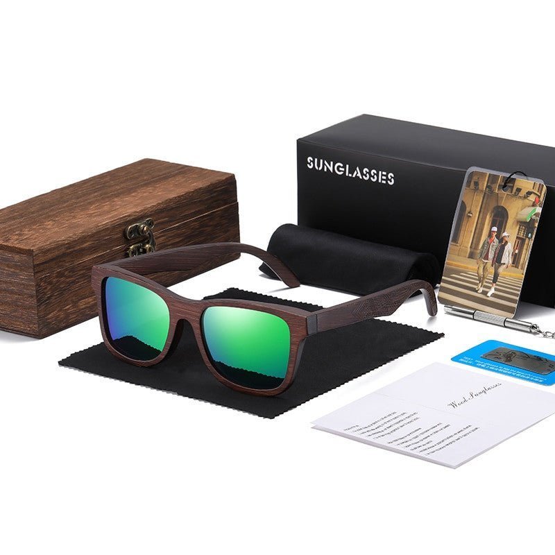 GM Handmade Bamboo Polarised Sunglasses – Natural Wood Shades - Adistore
