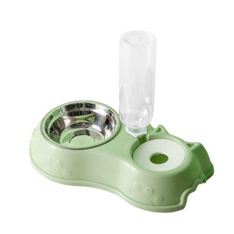 500ML Dog & Cat Feeder Bowl with Automatic Water Bottle – Pet Hydration - Adistore