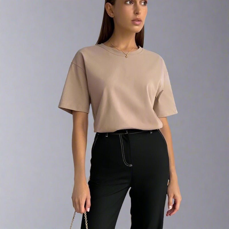 Hirsionsan Women’s Cotton Oversized T-Shirt – Loose Short Sleeve Tee - Adistore