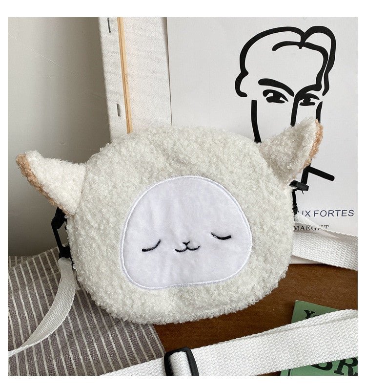 Kawaii Japanese Plush Crossbody Bag – Cartoon Shoulder Bag for Women - Adistore