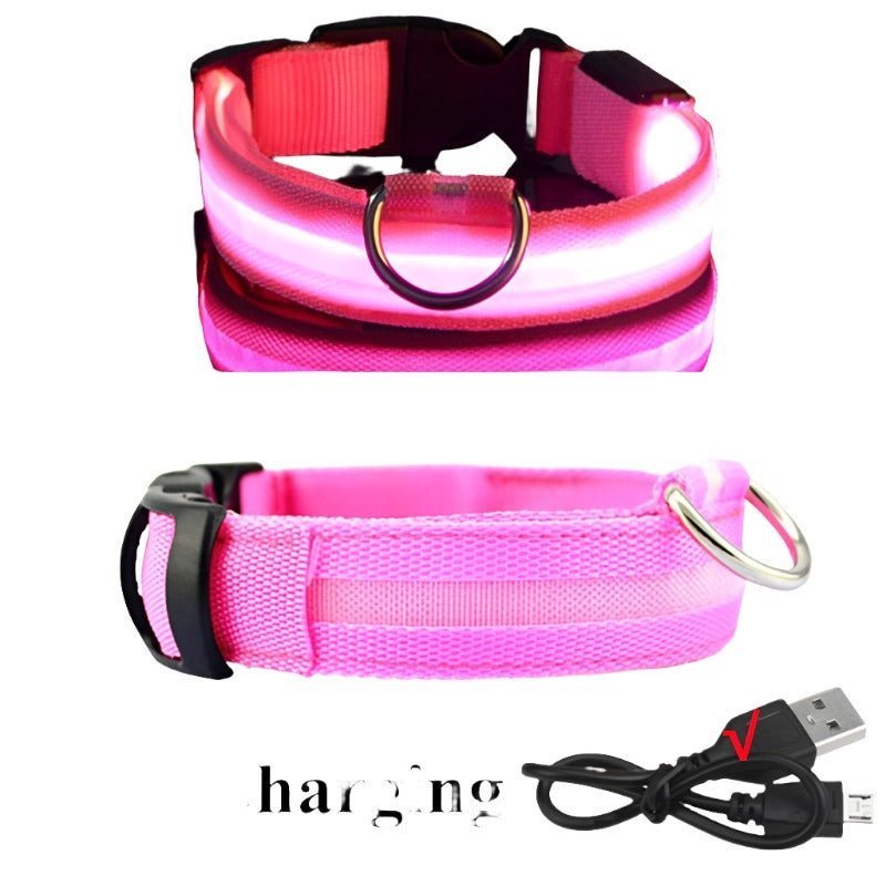 LED Glowing Dog Collar – Rechargeable & Adjustable for Small Dogs - Adistore