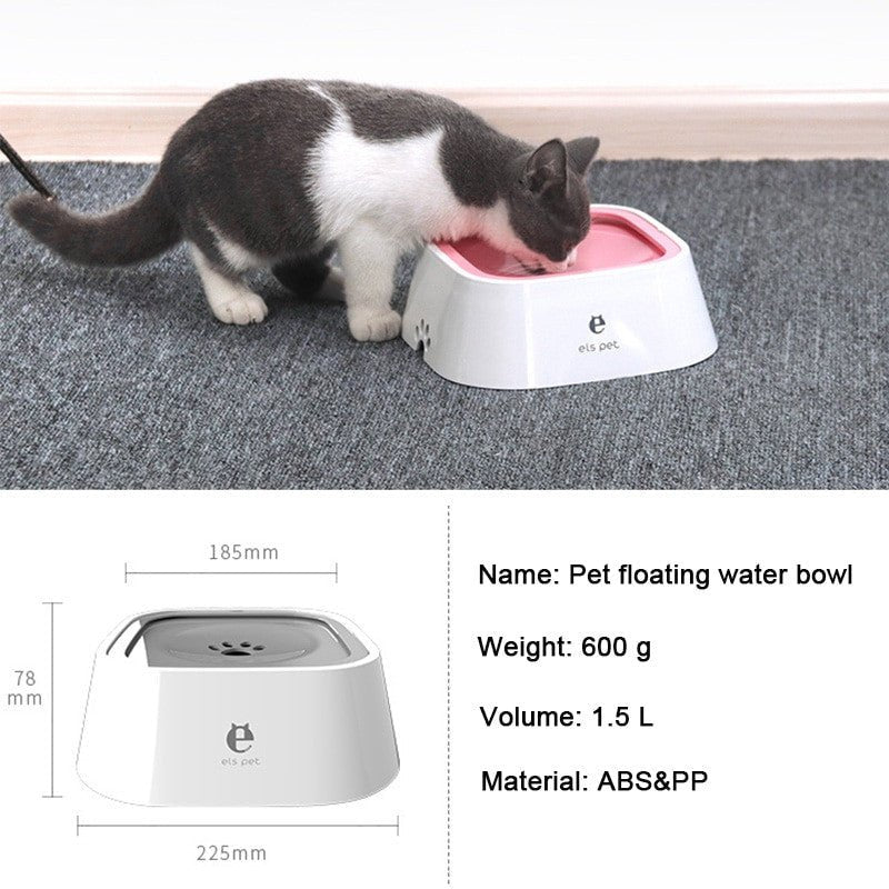 Dog & Cat Anti-Overflow Plastic Water Bowl – Spill-Proof Pet Feeder - Adistore