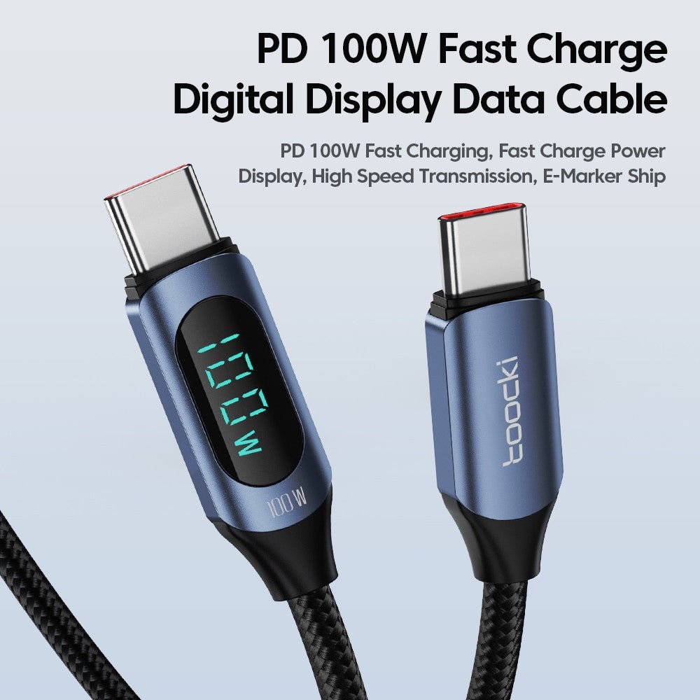Toocki USB Type C Cable 66W Fast Charging Charger For IPhone 15 Xiaomi POCO F3 Realme Macbook iPad