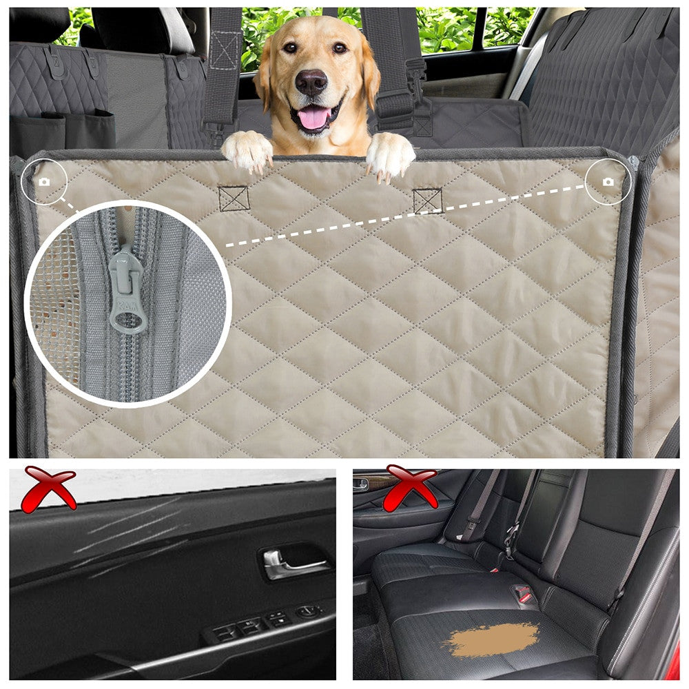 PETRAVEL Dog Car Seat Cover Waterproof/Rear Back Seat Protector Mat.