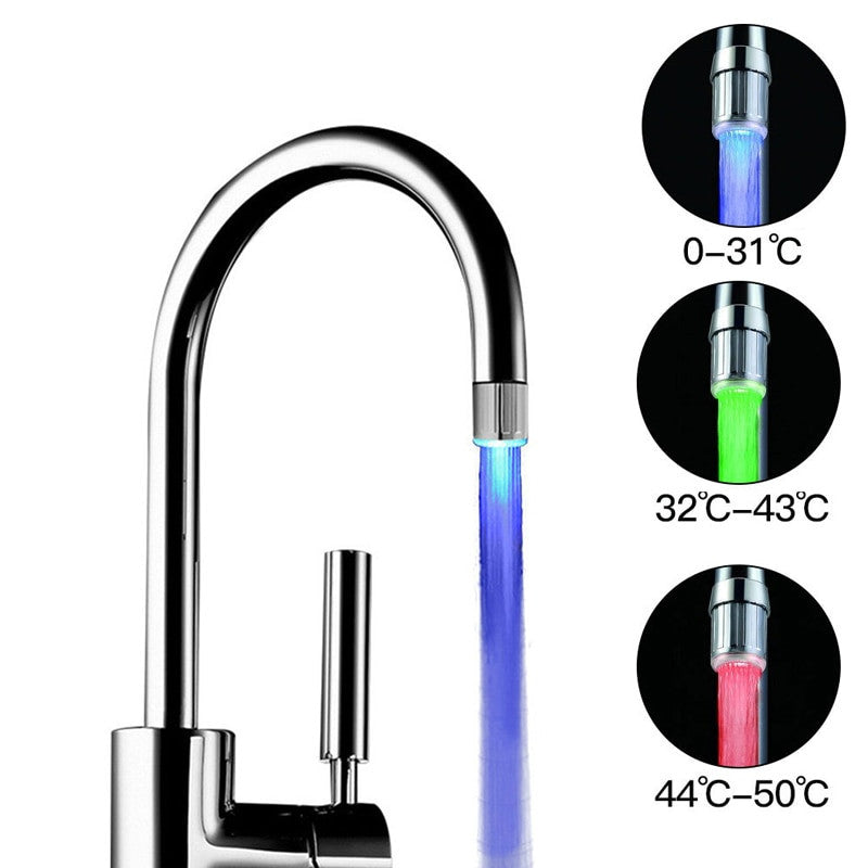 Zhang Ji LED Faucet – 3-Colour Temperature-Sensitive Light Tap - Adistore