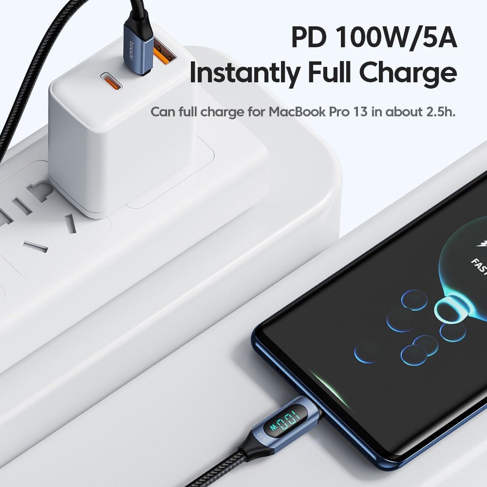 Toocki USB Type C Cable 66W Fast Charging Charger For IPhone 15 Xiaomi POCO F3 Realme Macbook iPad