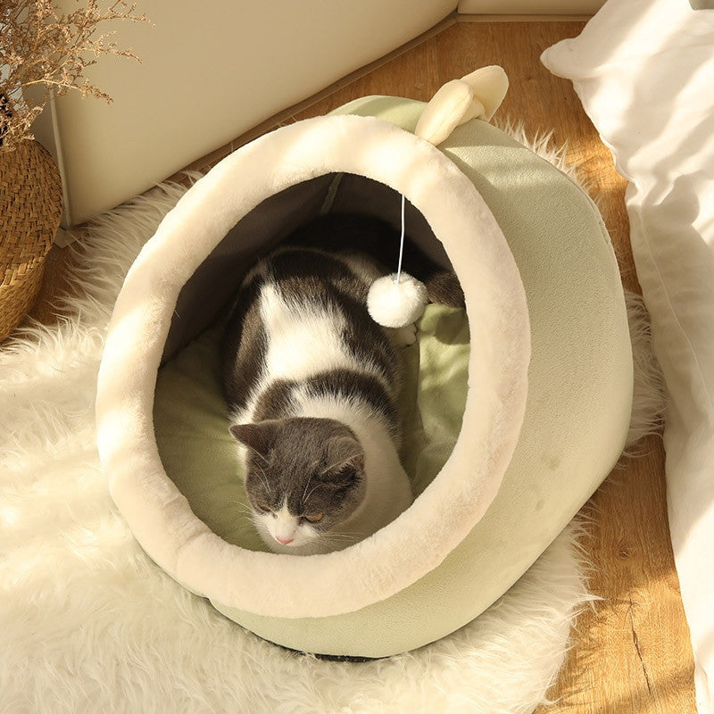 Warm & Cozy Pet Basket – Washable Bed for Small Dogs & Cats - Adistore