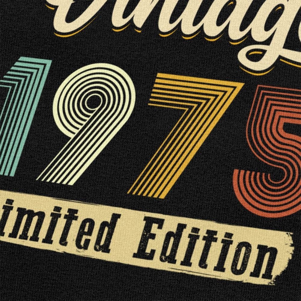 Classic Vintage 1975 T-Shirt for Men – Soft Cotton, Slim Fit Tee - Adistore