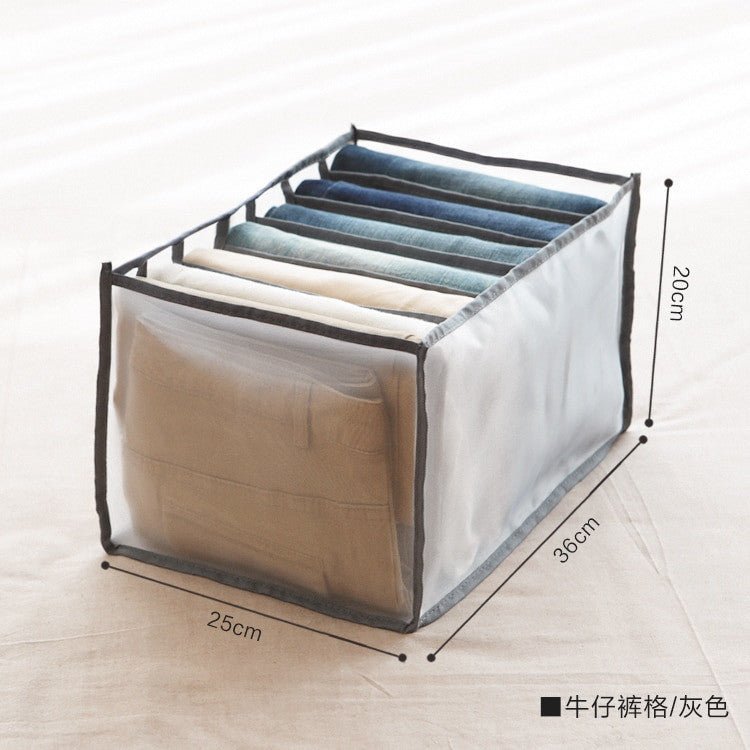Jeans Compartment Storage Box – Closet Clothes Drawer Organiser - Adistore