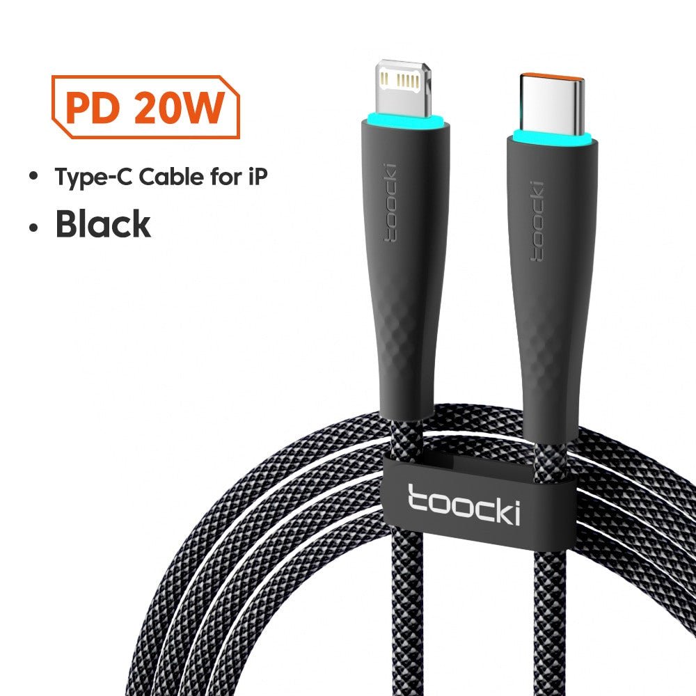 Toocki 2pcs USB-C to Lightning Cable – Fast Charging for iPhone 14/13/12 - Adistore