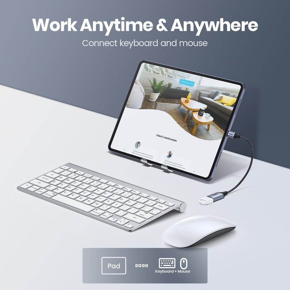 TOPK USB-C to USB Adapter – Male to Female Cable for MacBook Pro & Samsung