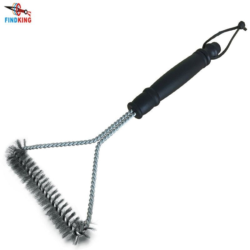 18-Inch BBQ Grill Cleaning Brush – 3-in-1 Stainless Steel Bristles - Adistore