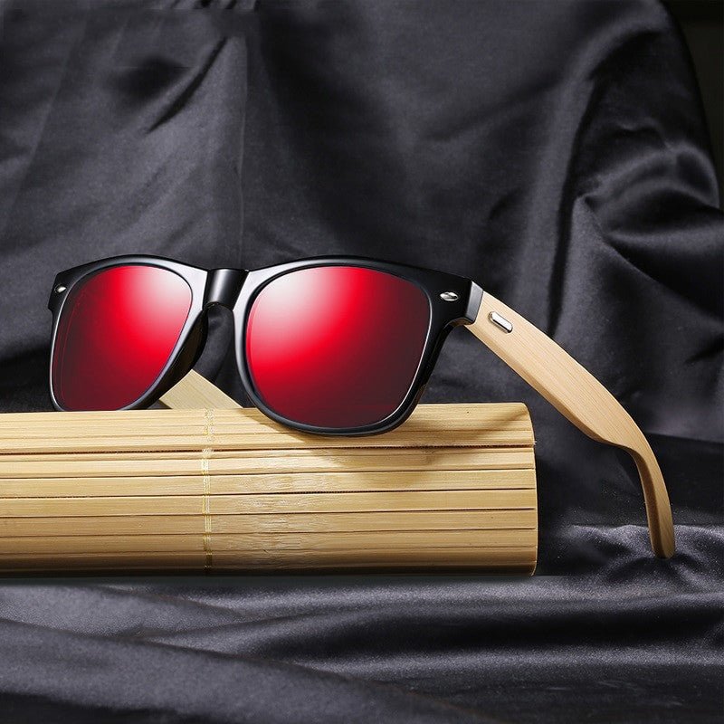 Wood Bamboo Polarised Sunglasses – UV400 Vintage Driving Glasses - Adistore