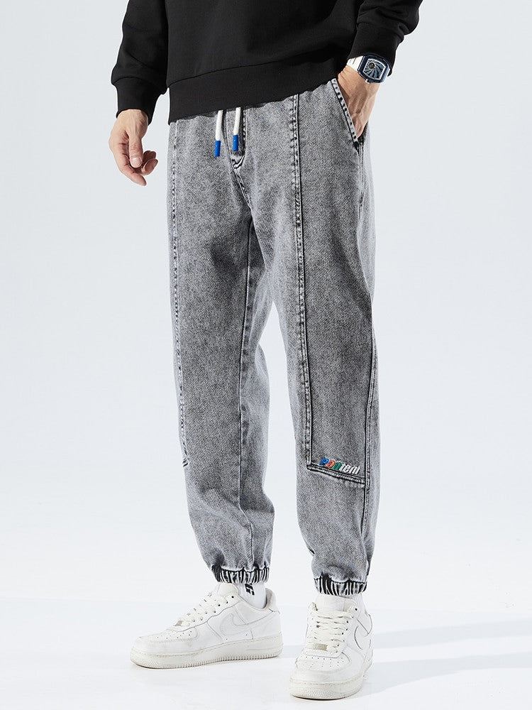 Plus Size Men’s Baggy Stretch Denim Jeans – Spring Autumn Cotton - Adistore