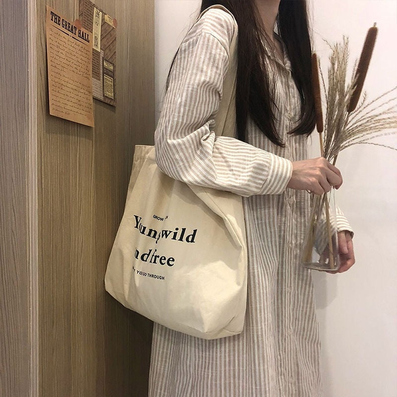 Casual Large Capacity Canvas Shoulder Tote Bag for Women - Adistore