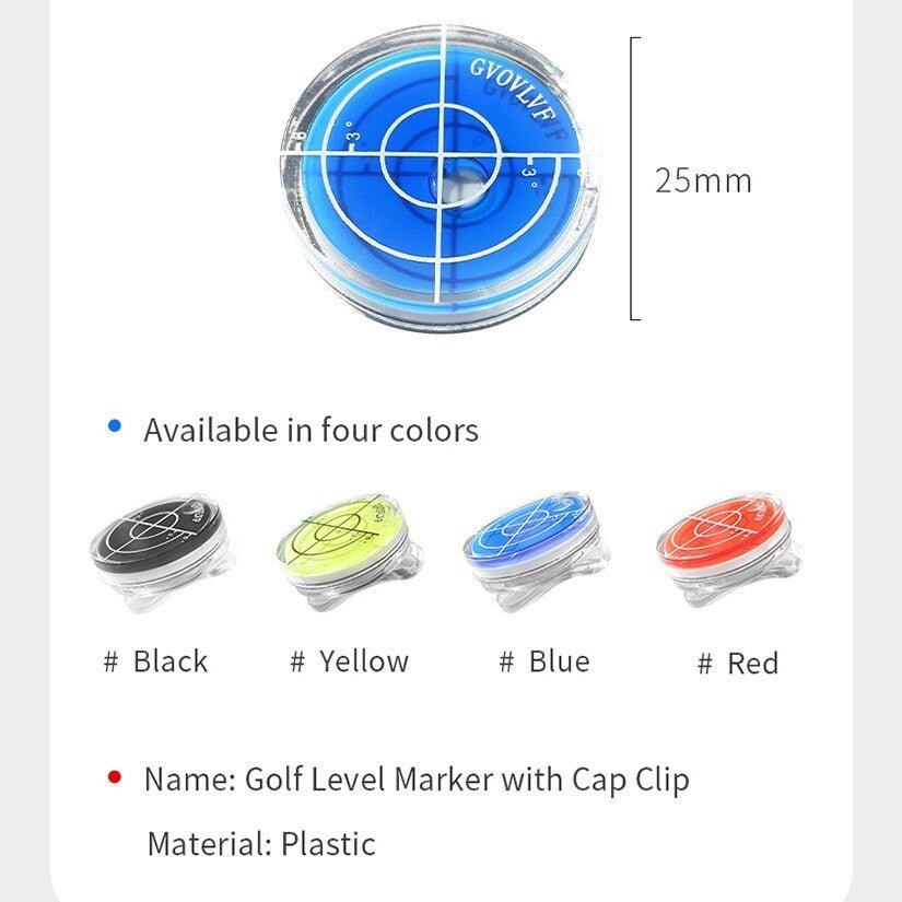 Golf Hat Clip with Magnetic Ball Marker – Durable Plastic, 1pc - Adistore