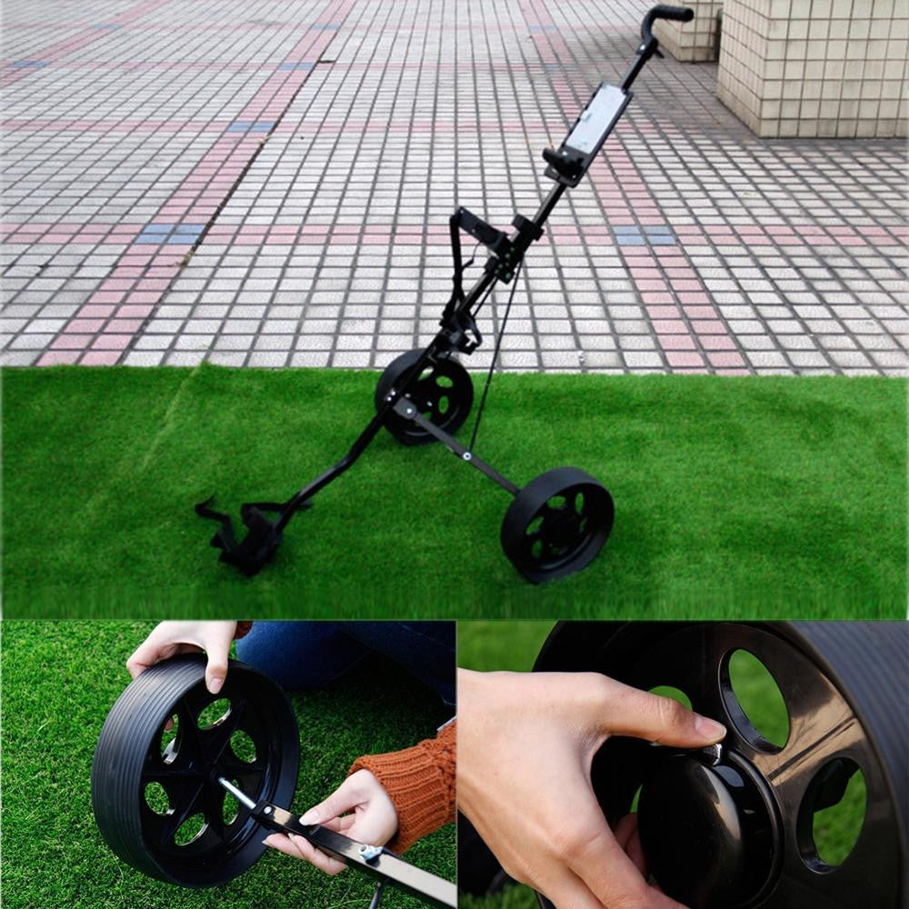 Adjustable Golf Pull Cart – 2-Wheel Trolley with Brake & Lightweight - Adistore