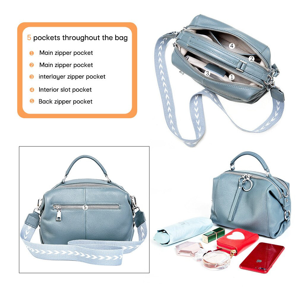 Zency Soft Genuine Leather Women’s Handbag – Tote & Crossbody Bag - Adistore