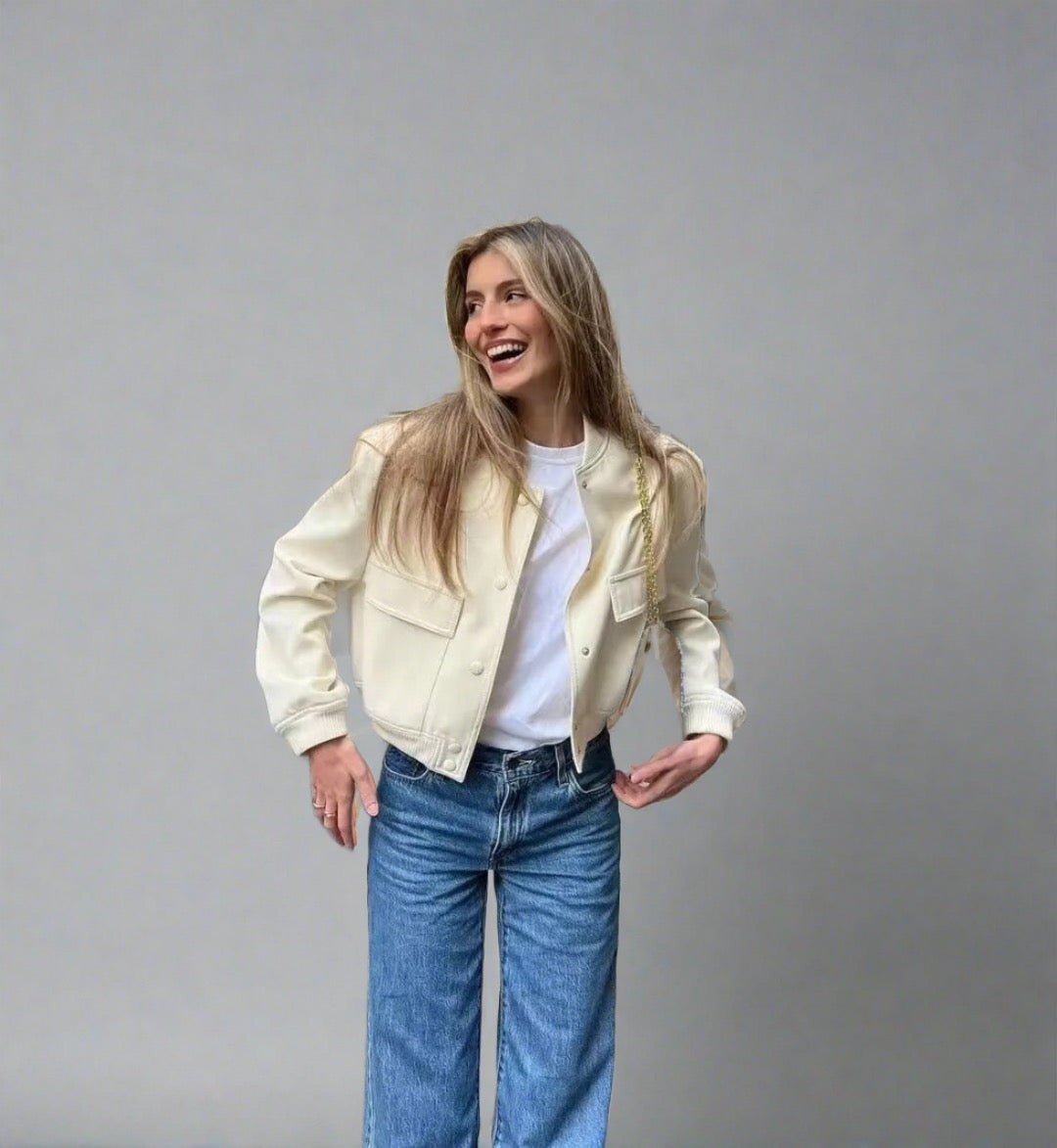 SLTNX TRAF Women’s Bomber Jacket – Long Sleeve with Pockets - Adistore