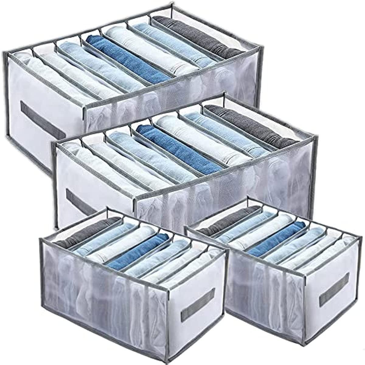 Jeans Compartment Storage Box – Closet Clothes Drawer Organiser - Adistore
