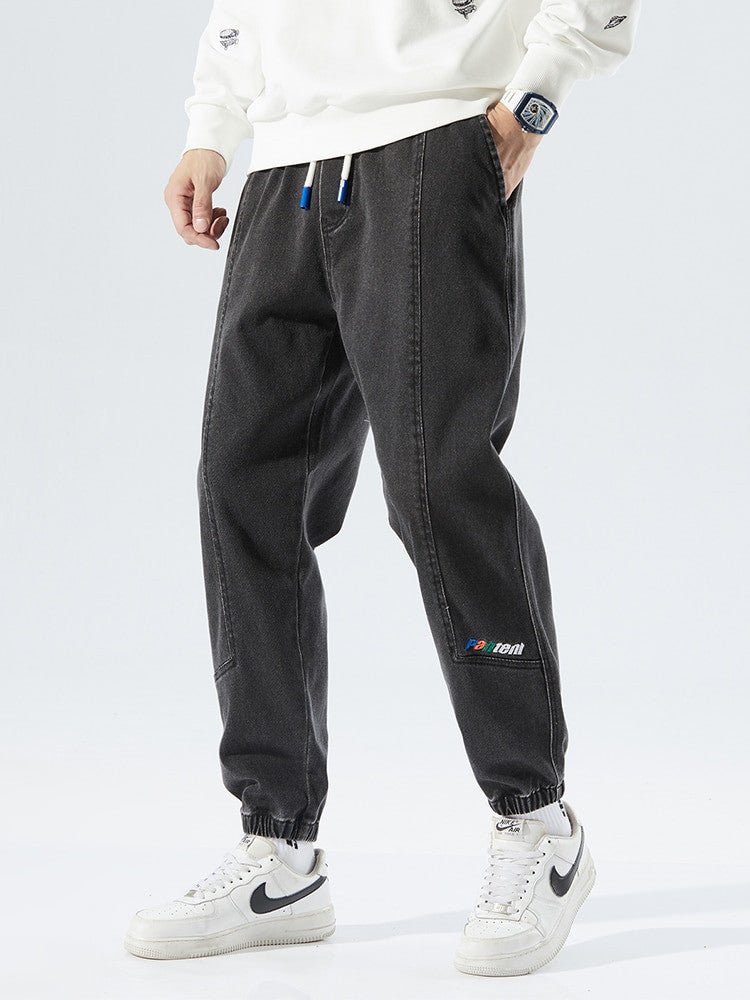 Plus Size Men’s Baggy Stretch Denim Jeans – Spring Autumn Cotton - Adistore