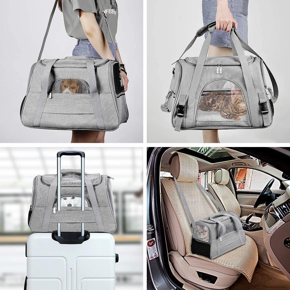 Dog Carrier Bag Soft Side Backpack Cat Pet Carriers Dog Travel Bags Airline Approved