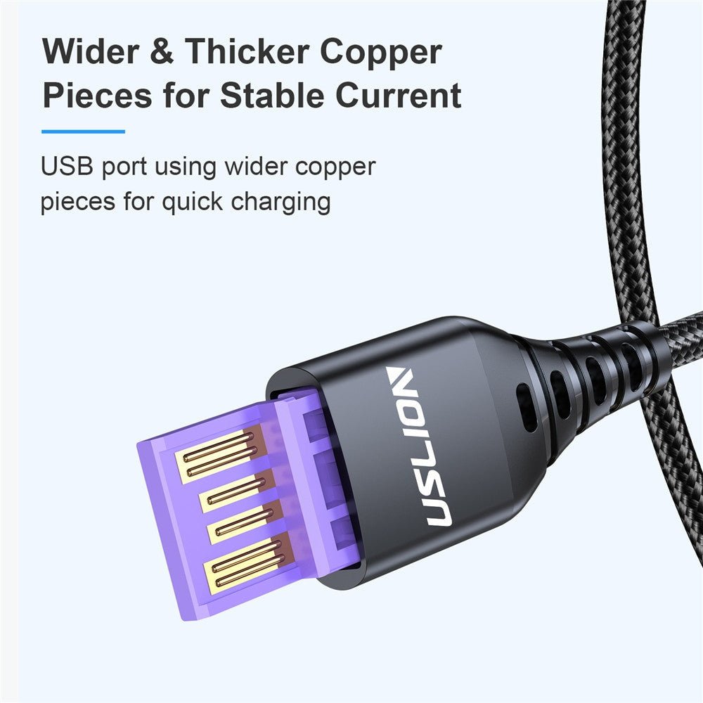 USLION 5A USB Type C Cable – Fast Charging & Data Transfer Cord