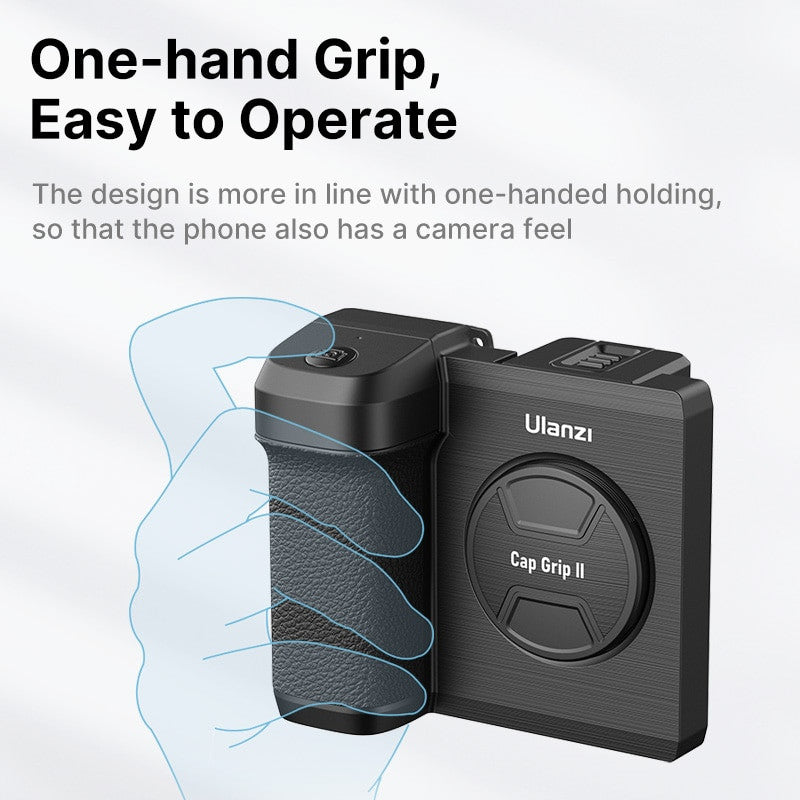 Ulanzi CapGrip II – Smartphone Handheld Bluetooth Remote Selfie Booster - Adistore