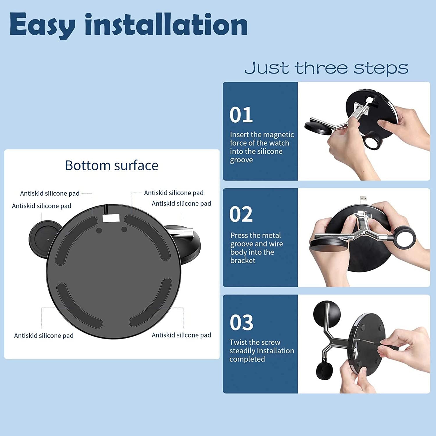 3in1 Magnetic Fast Wireless Charging Station for iPhone 12 & Apple Watch - Adistore