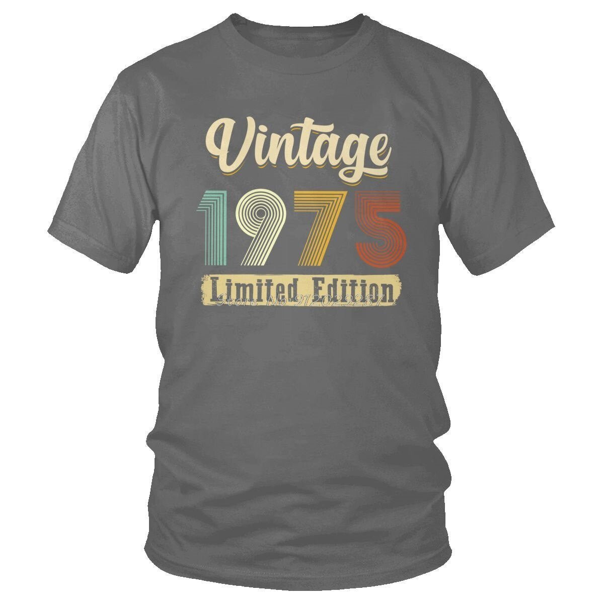 Classic Vintage 1975 T-Shirt for Men – Soft Cotton, Slim Fit Tee - Adistore