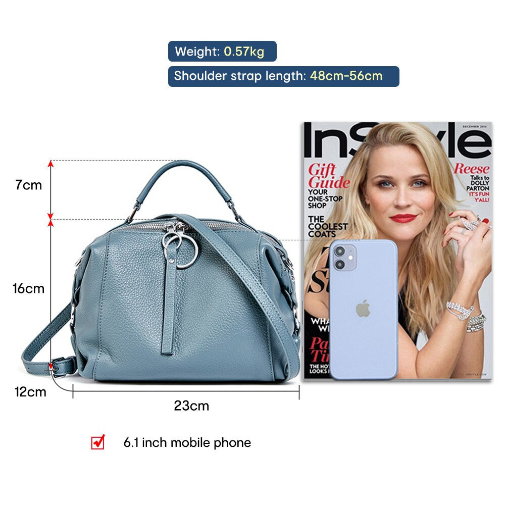 Zency Soft Genuine Leather Women’s Handbag – Tote & Crossbody Bag - Adistore