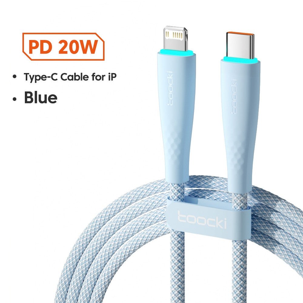 Toocki 2pcs USB-C to Lightning Cable – Fast Charging for iPhone 14/13/12 - Adistore