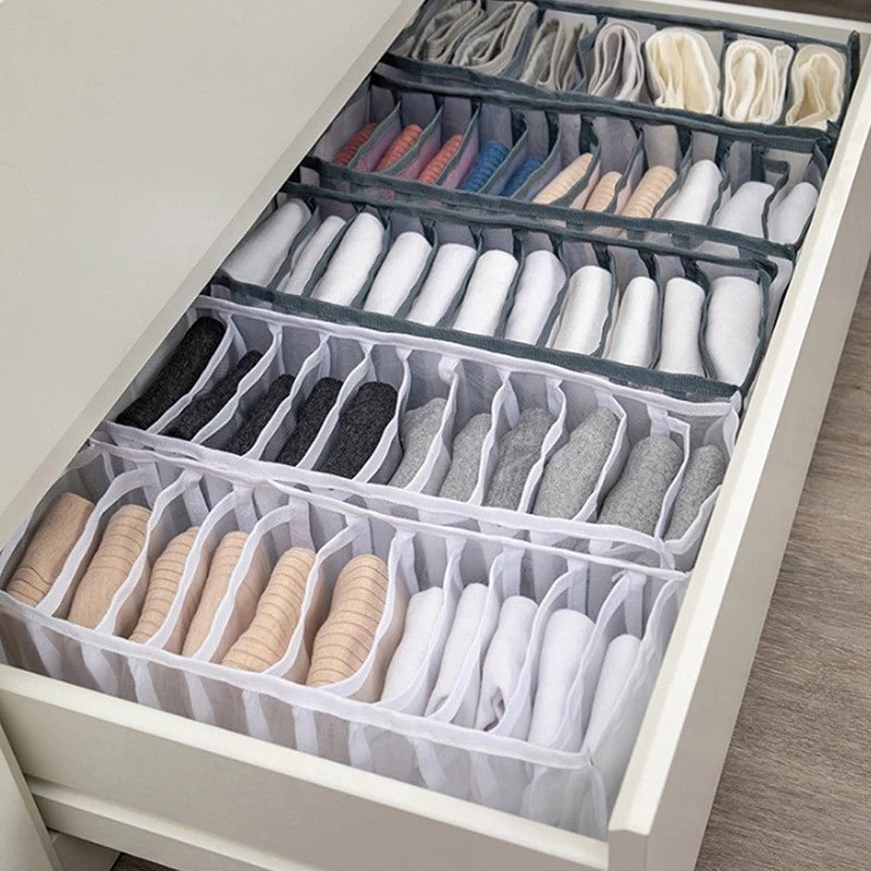 Jeans Compartment Storage Box – Closet Clothes Drawer Organiser - Adistore