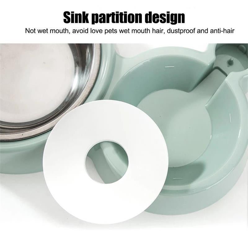 Blue Automatic Dog/Cat Feeder & Water Dispenser – Pet Food Container - Adistore